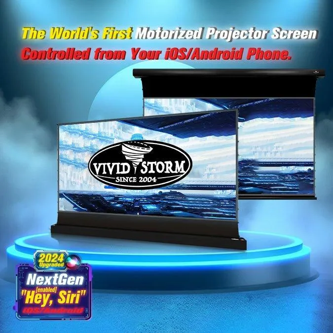 VIVIDSTORM 3D ALR Slimline Motorized Tension 3D(high gain) Obsidian Long Throw ALR Projector screen