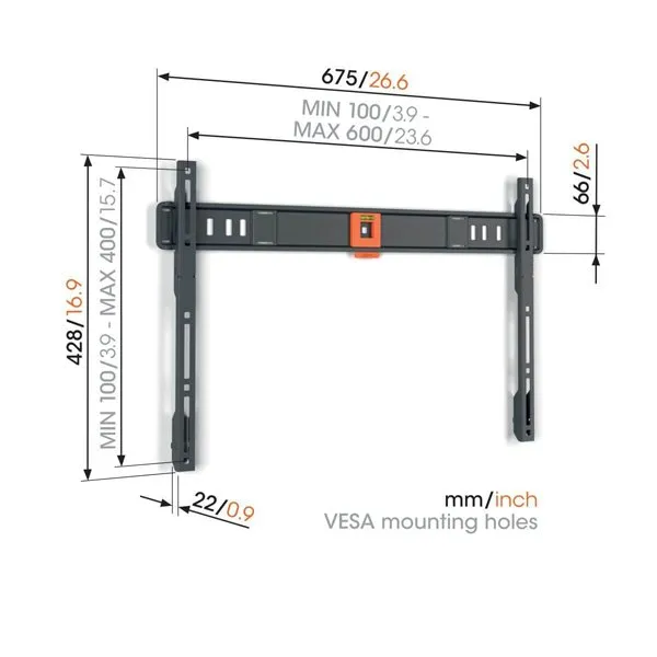 Vogels Quick TVM 1605 Fixed TV Wall Mount for TVs from 40 to 100 inches