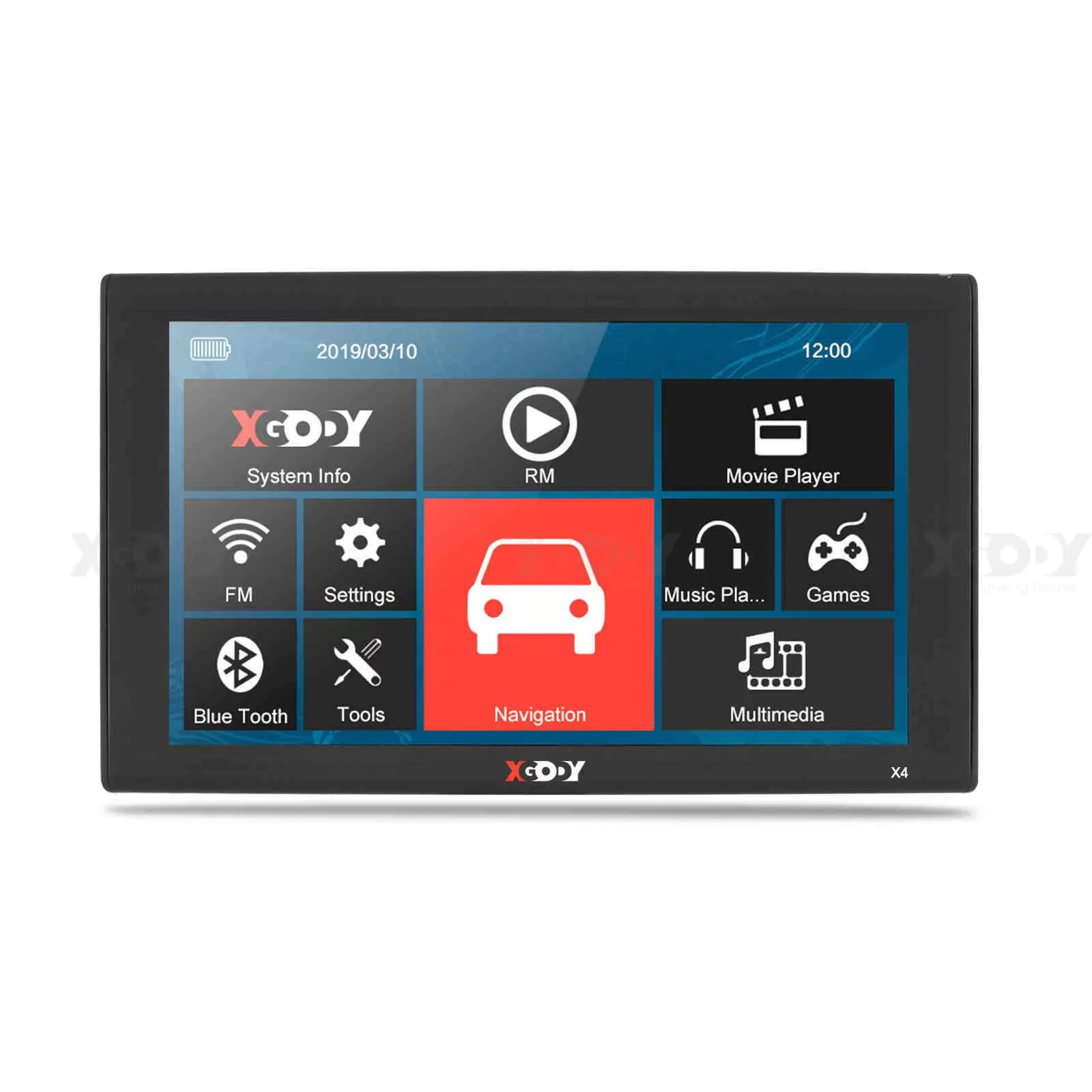 XGODY X4 BT/F 9''  Navigator GPS Sat Nav FM Bluetooth