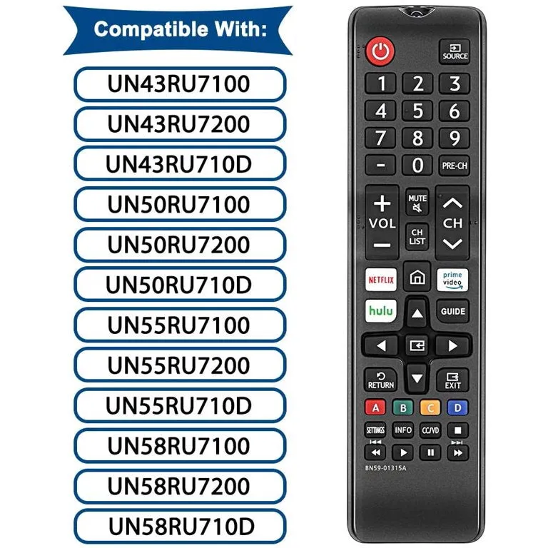 Xtrasaver BN59-01315A Universal Remote Control for All Samsung TV Remote LCD LED QLED SUHD UHD HDTV Curved Plasma 4K 3D Smart TVs, with Shortcuts for Netflix, Smart Hub