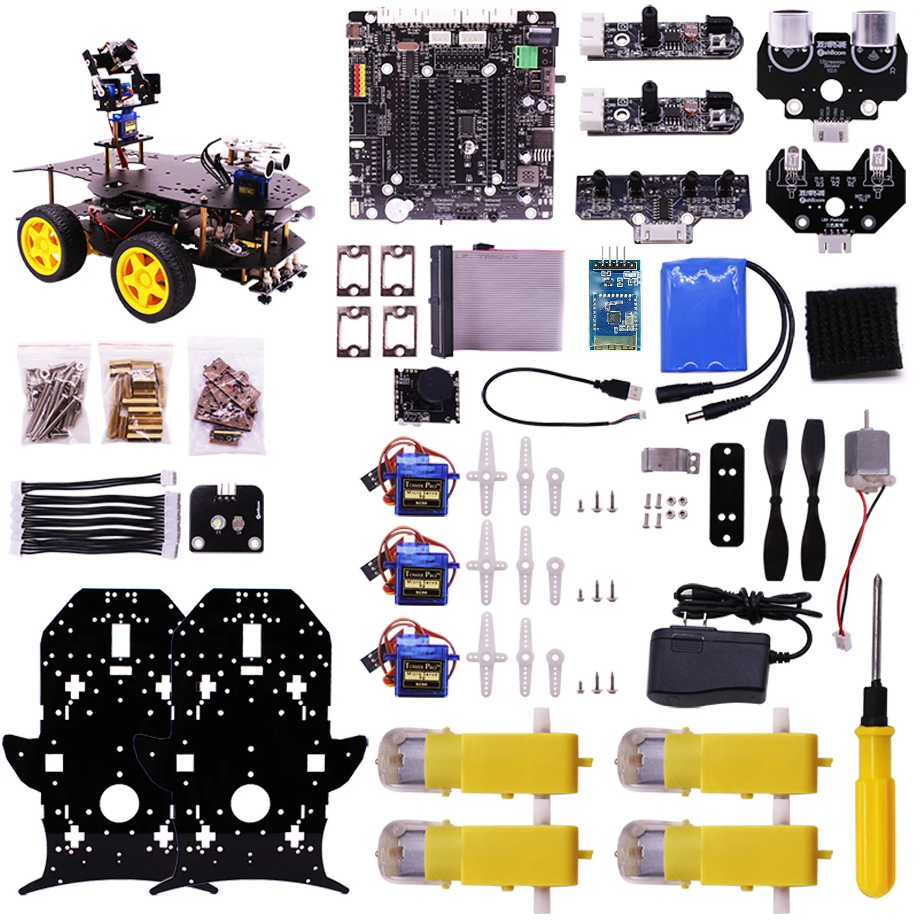 Yahboom 4WD smart robot with AI vision features for Raspberry Pi 4B